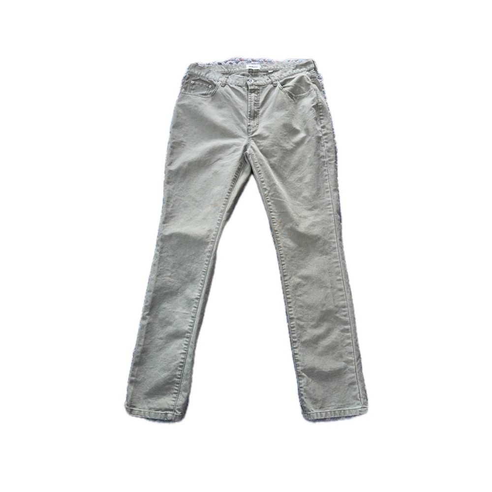 Taylor Stitch Slim Fit Duck Canvas Pants Olive Green Mens 36x33.5